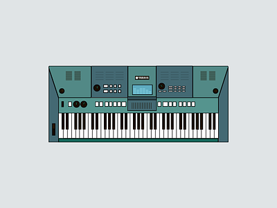 Yamaha Piano Keyboard - Illustration flat design illustration instrument keyboard music musical instrument piano vector yamaha