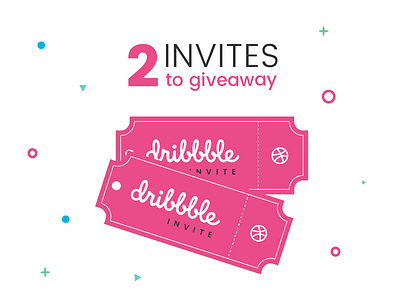 Invitation x2 dribbble giveaway invitation invite