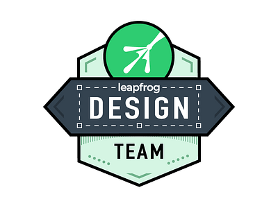 Leapfrog Design Team - Logo badge design logo mark sticker team