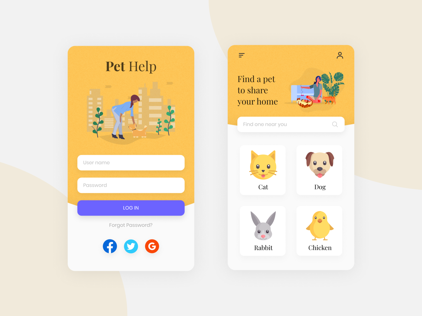 Pet Help by Saroj Shahi on Dribbble