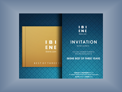 Ibiene invite book launch invite branding design flat graphicdesign logo typography
