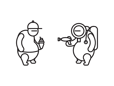 Alien vs Human alien character illustration lineart space