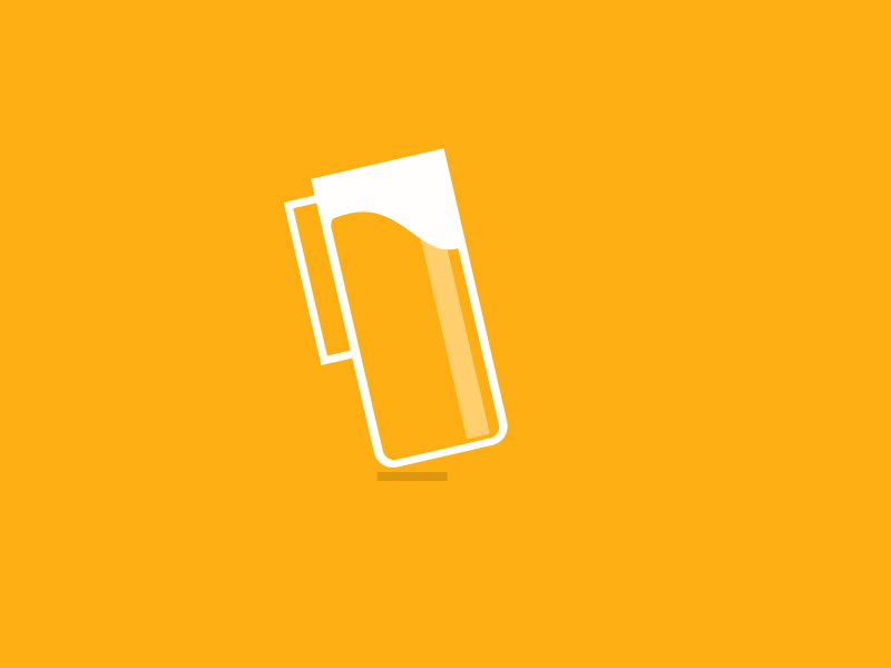 My fuel of the day animation beer icon illustration minimal mug