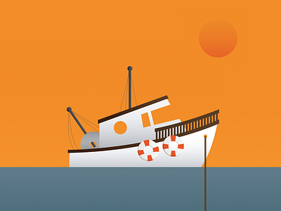 Fishing for a living boat fishing illustration