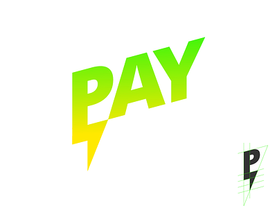 Flash Pay logo design flash gradient icon lightning logo minimal modern