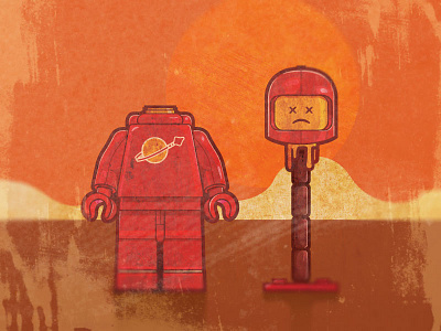 Mission to Mars graphic design illustration lego mars vector