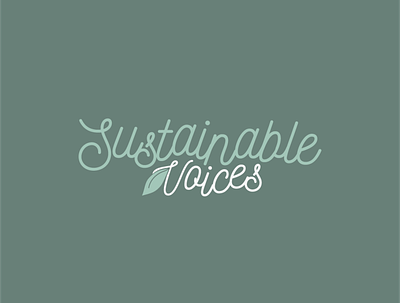 Concept Logo | Sustainable Voices eco friendly eco logo ecofriendly environmentalism green logo logo design sustainability