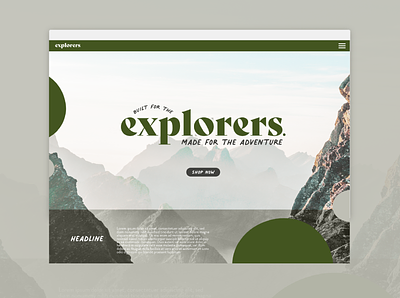 Built for the Explorers | Website Concept adventure explore go explore outdoor website outdoors website website concept