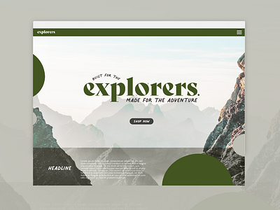 Built for the Explorers | Website Concept