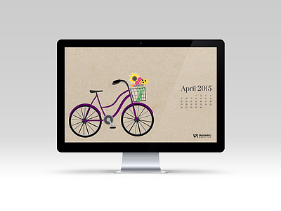 A spring bike ride bike calendar digital illustration illustration spring