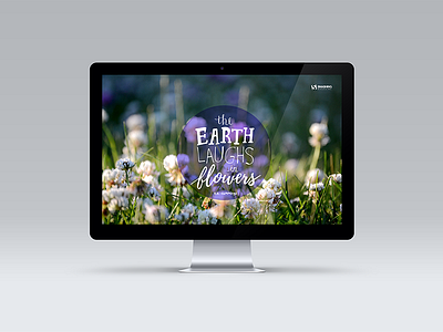 The earth laughs in flowers calendar hand lettering photography wallpaper