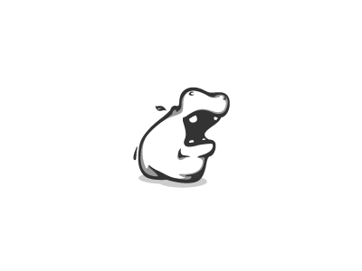 Loud Hippo! animal bw design hippo illustration logo loud mascot mouth