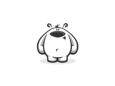 Bear animal bear belly cartoon character cute design fat fun kids logo mascot