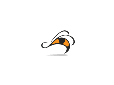 Bee bee design flow icon insect logo simple symbol