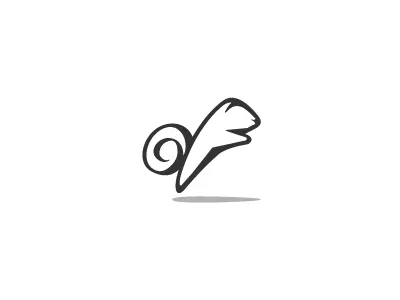 Squirrel animal bw design jump leap logo simple squirrel