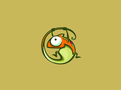 Chameleon illustration logo character cartoon design reptile lizard chameleon