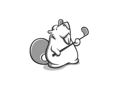 Beaver Playing Golf beaver cartoon character design golf illustration mascot sport