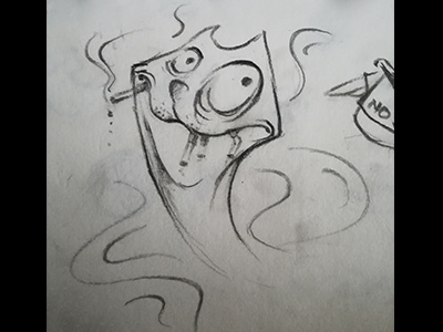 Cat Smoking cat character cigarette drawing pencil sketch smoke smoking