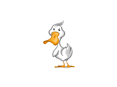 Duck bird cartoon character design duck duckling illustration mascot