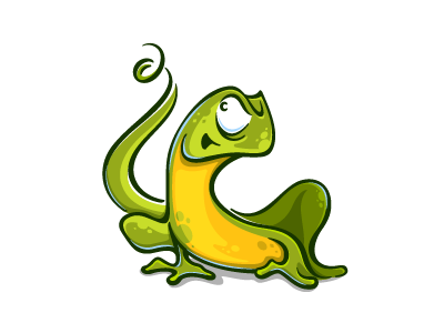 Lizard cartoon chameleon character design gecko illustration lizard reptile