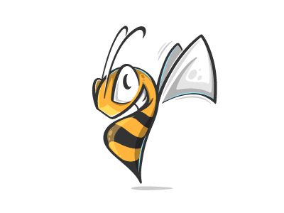 Mean Bee bee bug cartoon character design hive honey illustration logo mascot