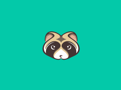 Raccoon animal design forest illustration logo mascot raccoon snout