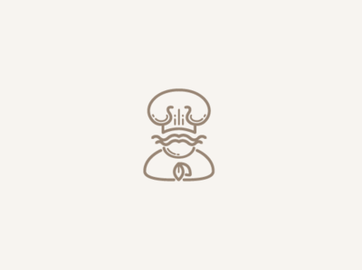 Vegan Chef chef deisgn food icon logo mushroom restaurant vegan