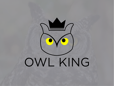 Owl King Logo II Owl Logo branding design graphics design illustration logo logo design logo mark owl owl logo