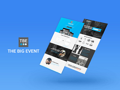 The Big Event Unbounce Template Series app event landing page template unbounce webpage website