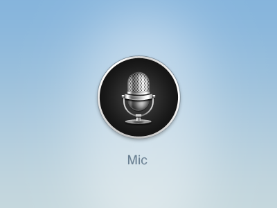 Microphone icon metal mic microphone speaker