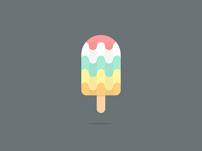 Popsicle candy ice cream icon melting popsicle stick summer