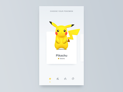 Pokemon - I Choose You card choose electric mouse pikachu pokemon select ui