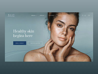 Website for Dermatology clinic acne clean consultation dermatology design doctor healthy homepage icon landing page medical medicine skin skincare team testimonials ui ux web website