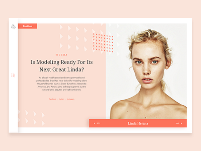 Concept page - Model fashion menu model slider typography ui webdesign webpage website