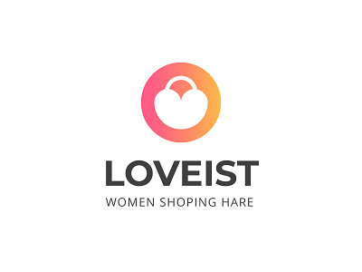 Love+girl shopping brand branding business e commerce girl shopping identity logo logo design love love logo shopping logo women