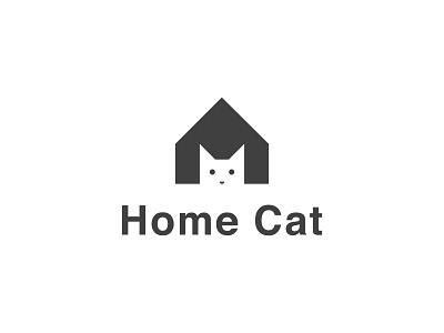 Home cat black version branding cat cat home cat logo cat minimal home home cat logo minimal minimal logo minimalist