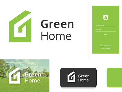 green home logo branding business logo company design eco fresh g green home identity lettarmark letter logo