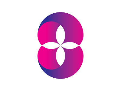 Number Eight Flower Logo For Sale