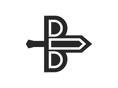 letter b sword logo for sale