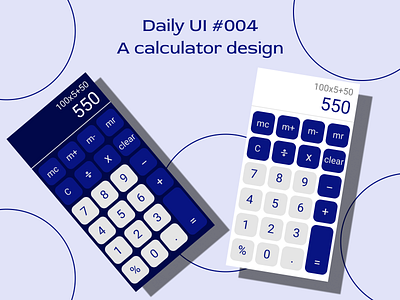 #dailyui #004 - a calculator design