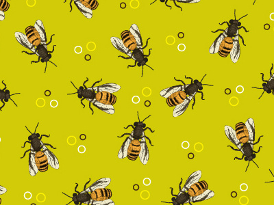Bee Pattern bee illustrator pattern photoshop