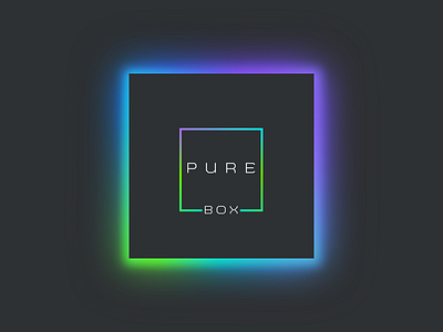 Pure fit box logo beauty black box expert fit fitness gradient logo minimal sport square