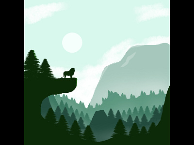 Forest illustration 2d design graphic design illustration illustrator landing page landscape scenery vector
