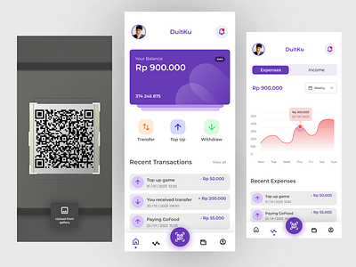 E-wallet mobile app design android app banking branding design e wallet figma graphic design landing page mobile mobile app typography ui ux