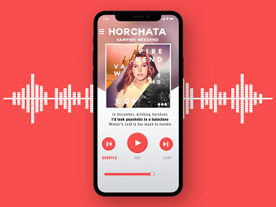 Daily UI 09 app color cover dailyui iphone music page ui