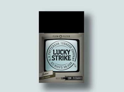Lucky Strike 1984 branding design lucky strike packaging