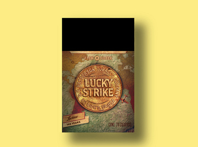 Lucky Strike 1989 branding fly lucky strike map packaging design