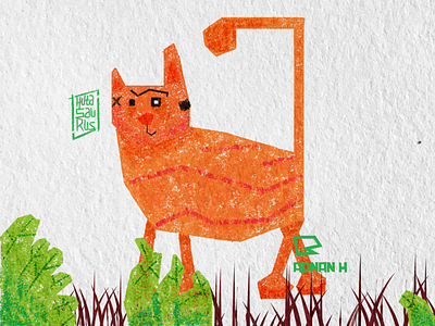 Mew animals cat childrens illustration crayon crayons design geometric illustration kids illustration