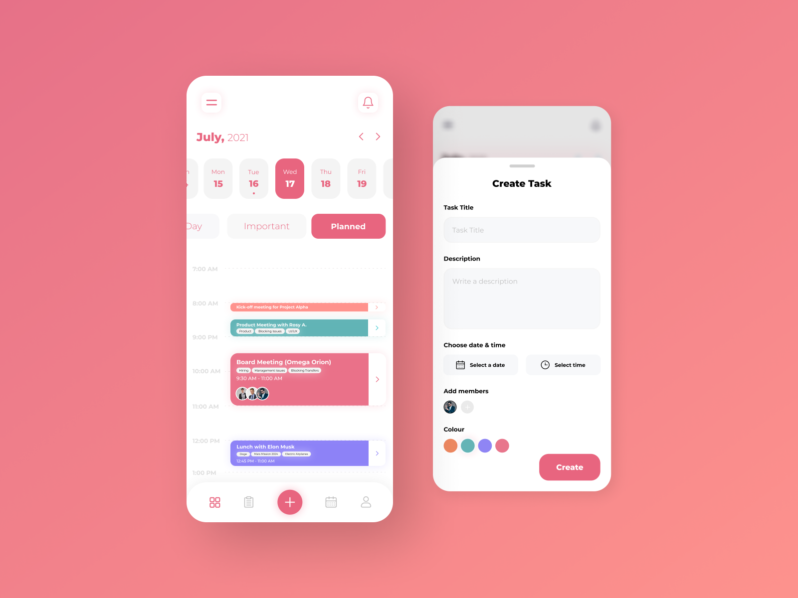 Schedule Management App by Omega Orion on Dribbble