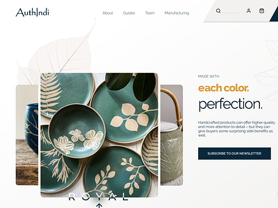 AuthIndi - Website Design crockery design modern website design ui design utensils website design ux design web design website design